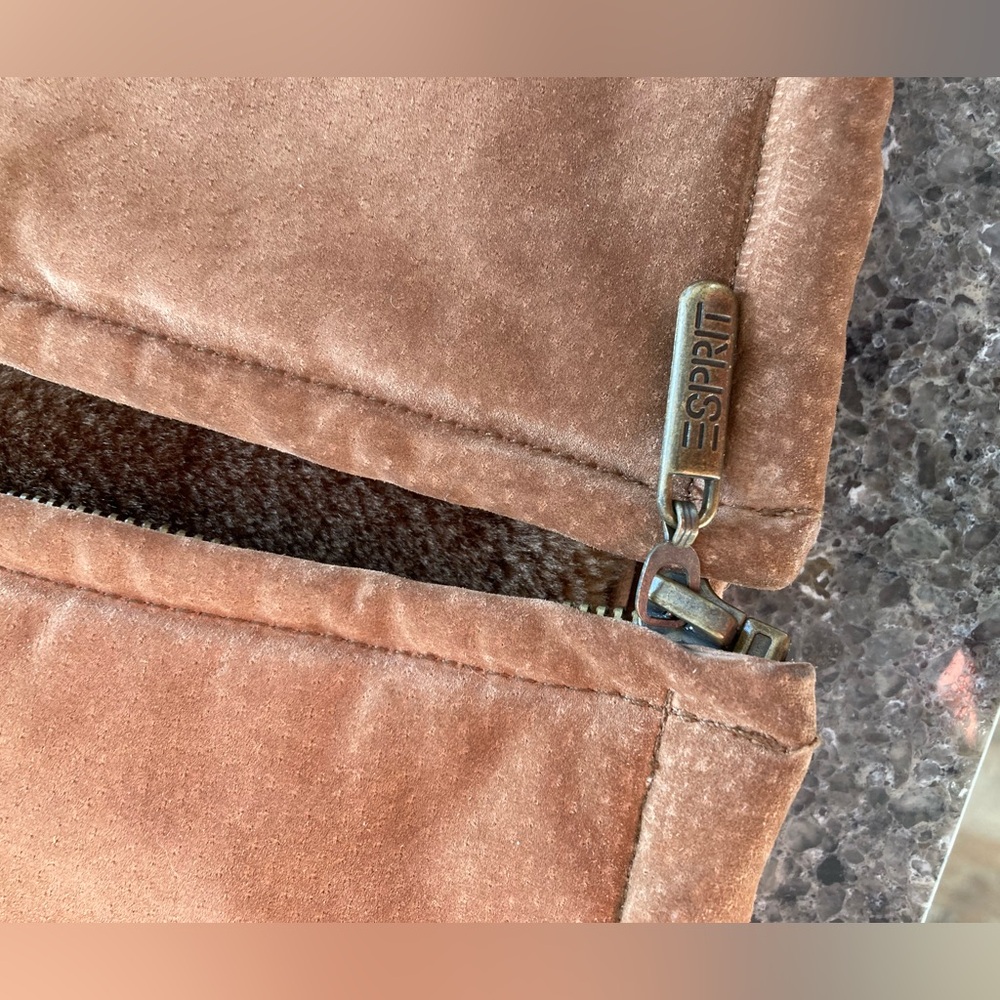 ESPRIT- Shearling vintage Suede jacket - Picture 5 of 6